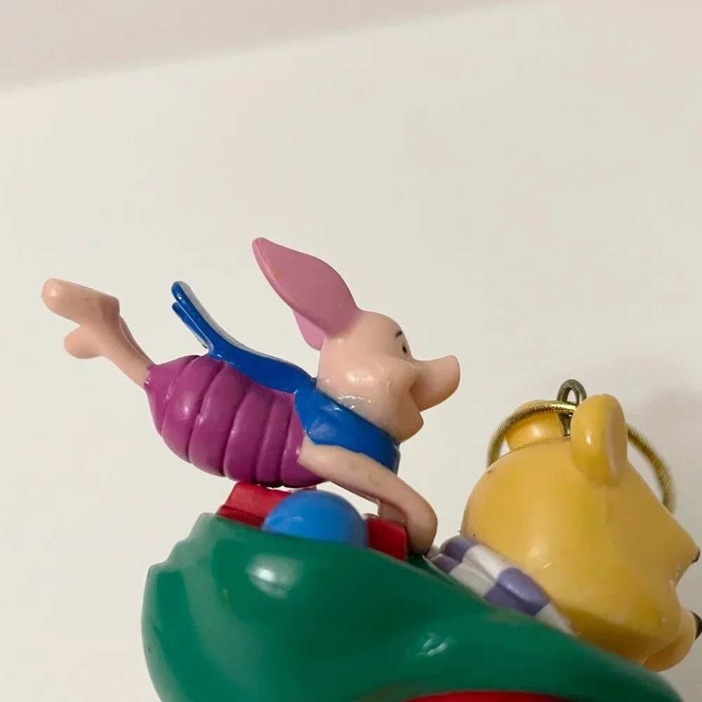 Disney Noma Winnie The Pooh And Piglet Christmas Tree Ornament Sleigh Sled - Picture 4 of 16